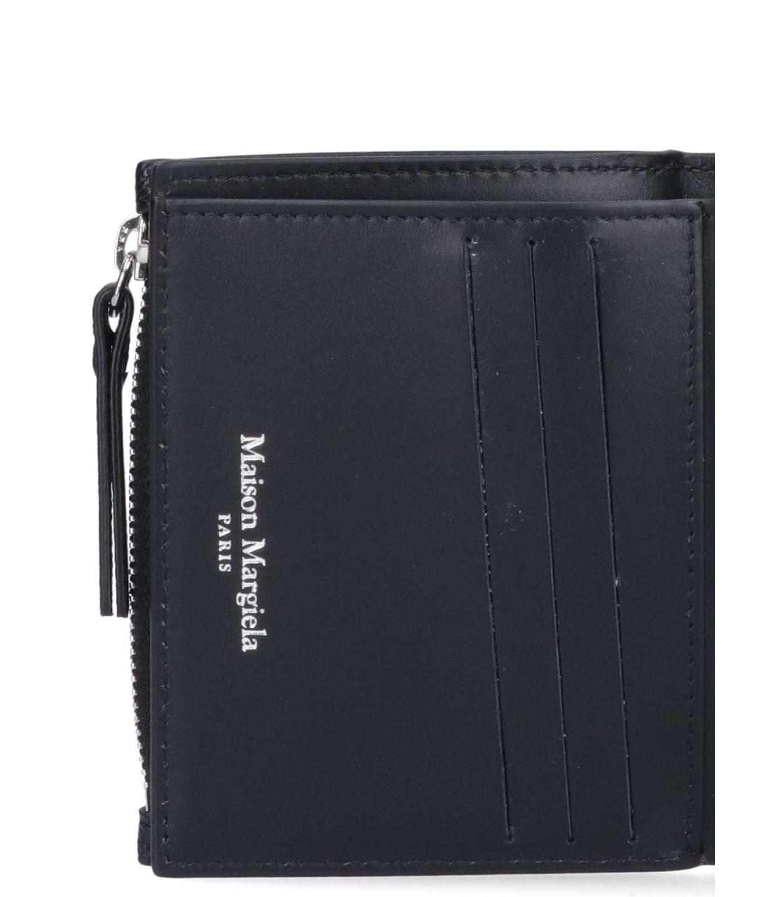 MAISON MARGIELA Черный кожаный кошелек, фото 4