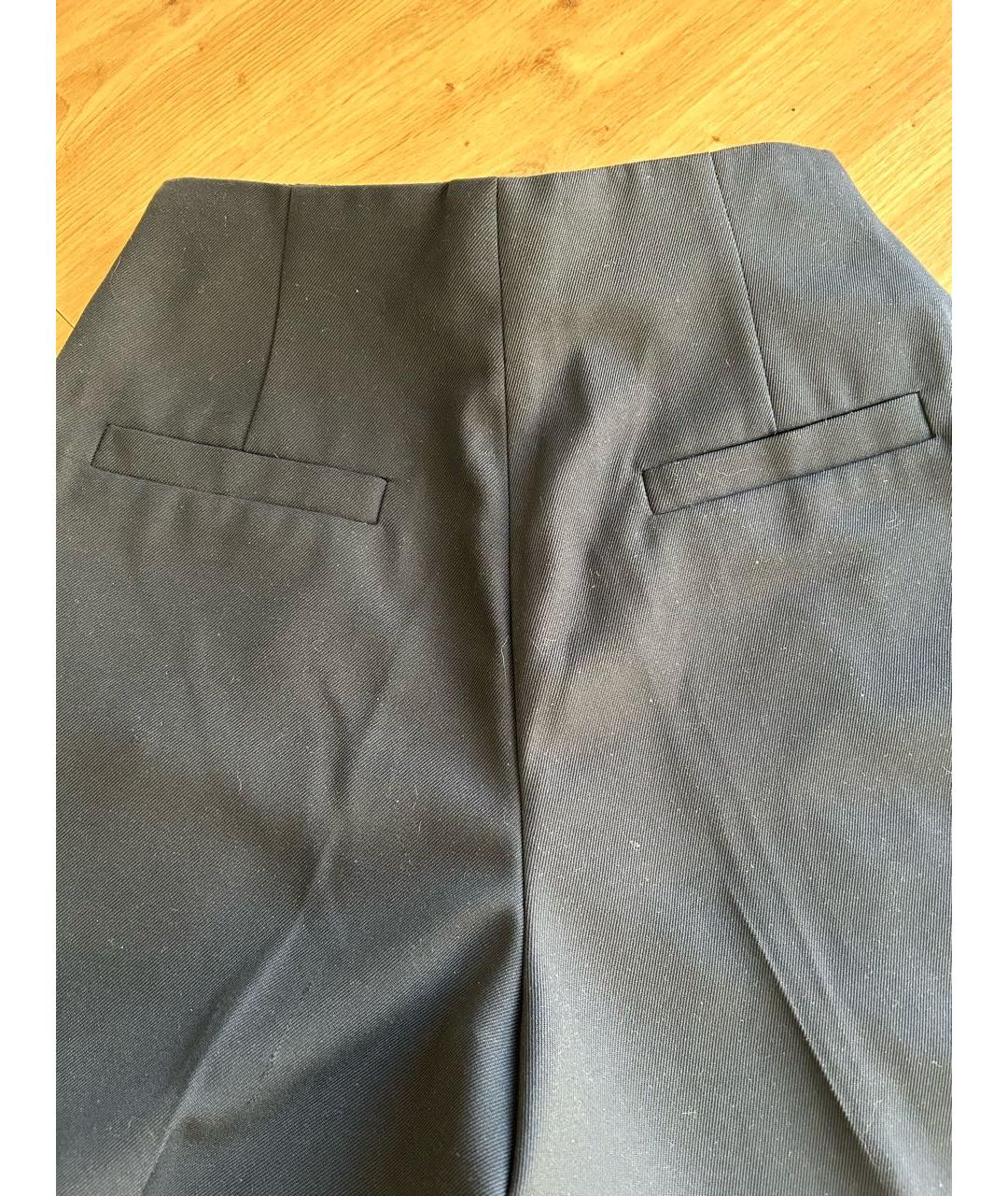 SANDRO Темно-синие полиэстеровые брюки широкие, фото 2