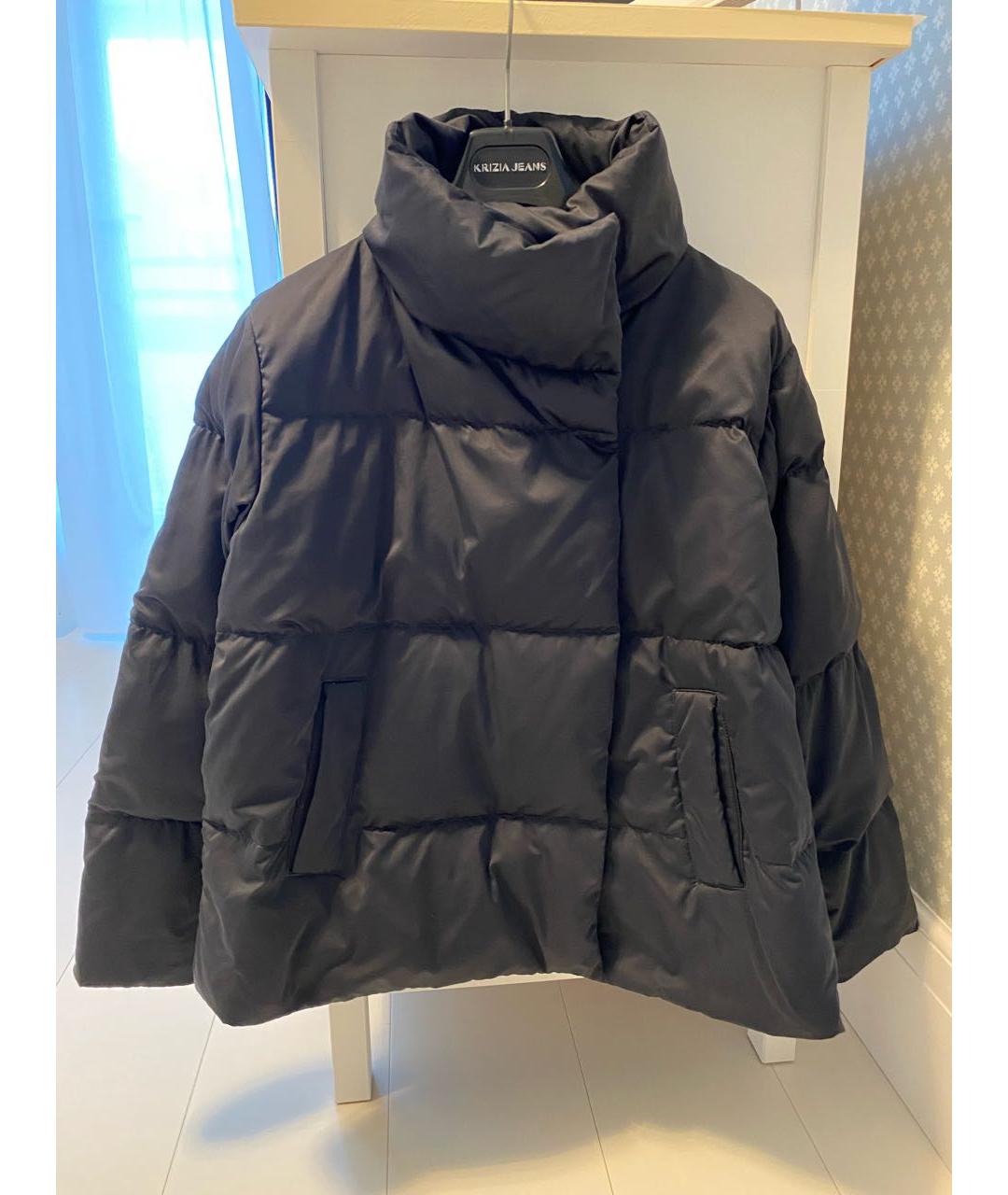 WEEKEND MAX MARA Черный полиэстеровый пуховик, фото 9