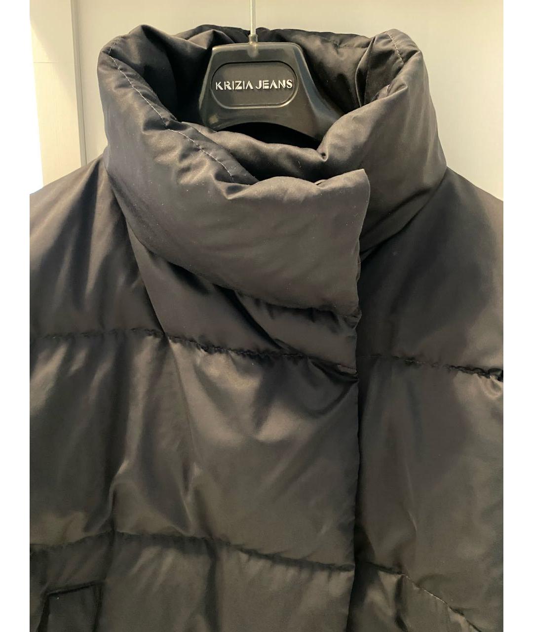 WEEKEND MAX MARA Черный полиэстеровый пуховик, фото 4