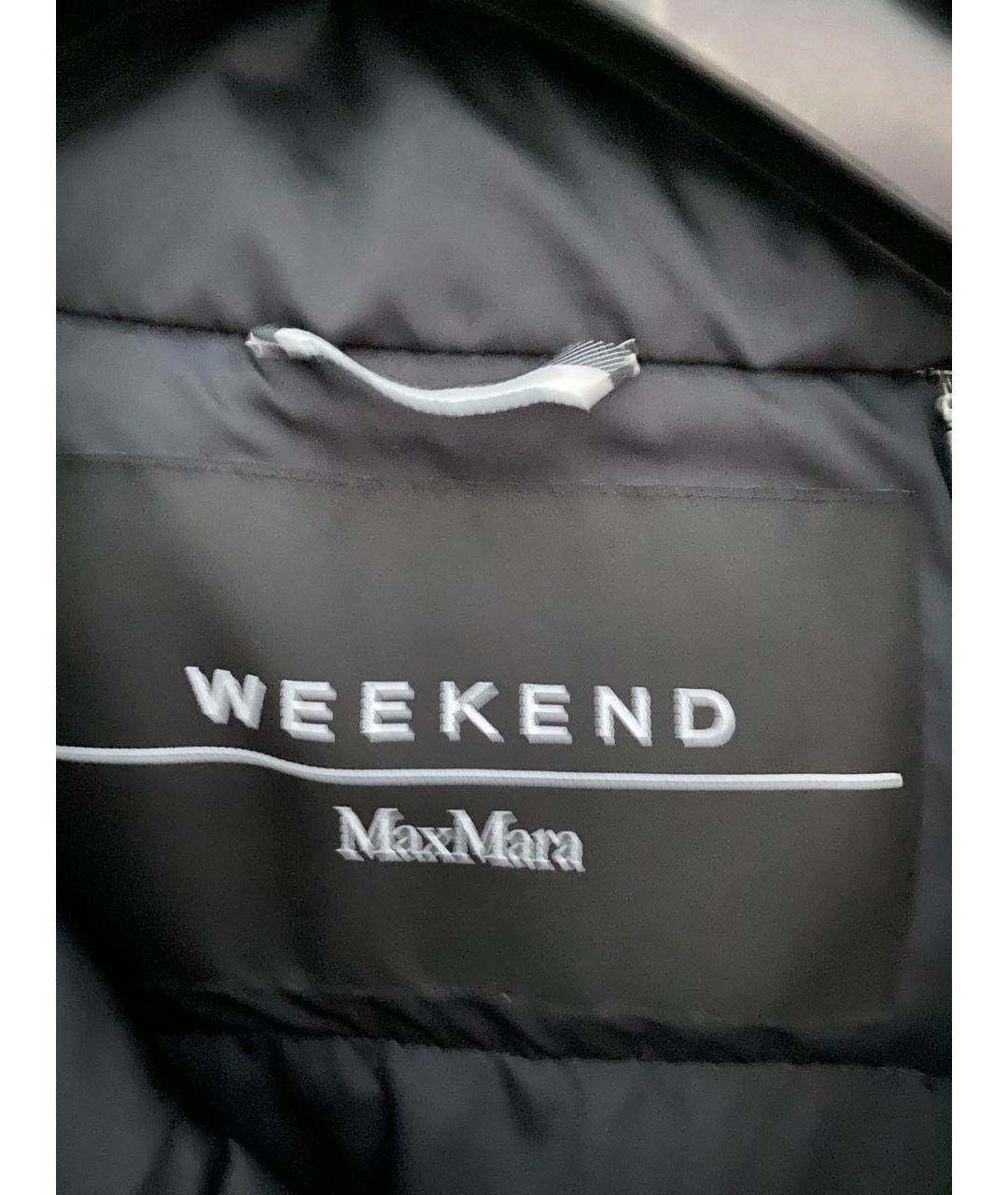 WEEKEND MAX MARA Черный полиэстеровый пуховик, фото 3