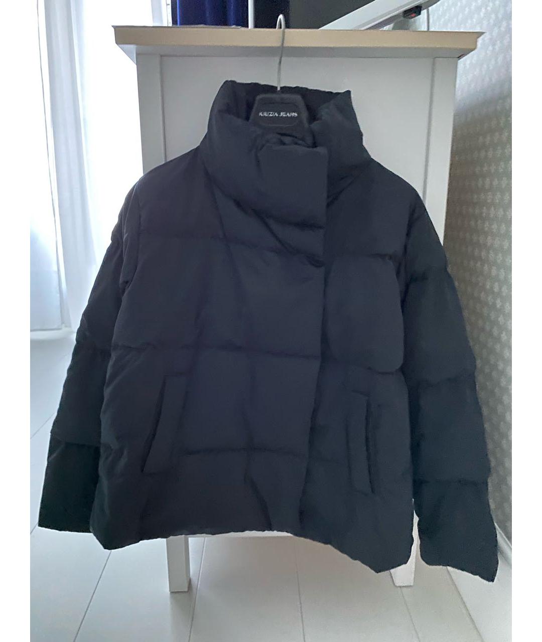 WEEKEND MAX MARA Черный полиэстеровый пуховик, фото 7