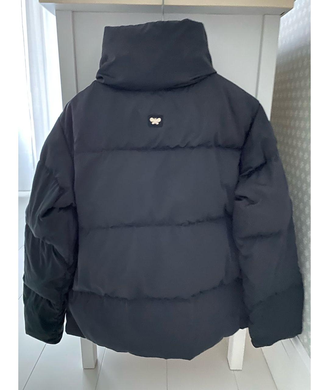 WEEKEND MAX MARA Черный полиэстеровый пуховик, фото 8