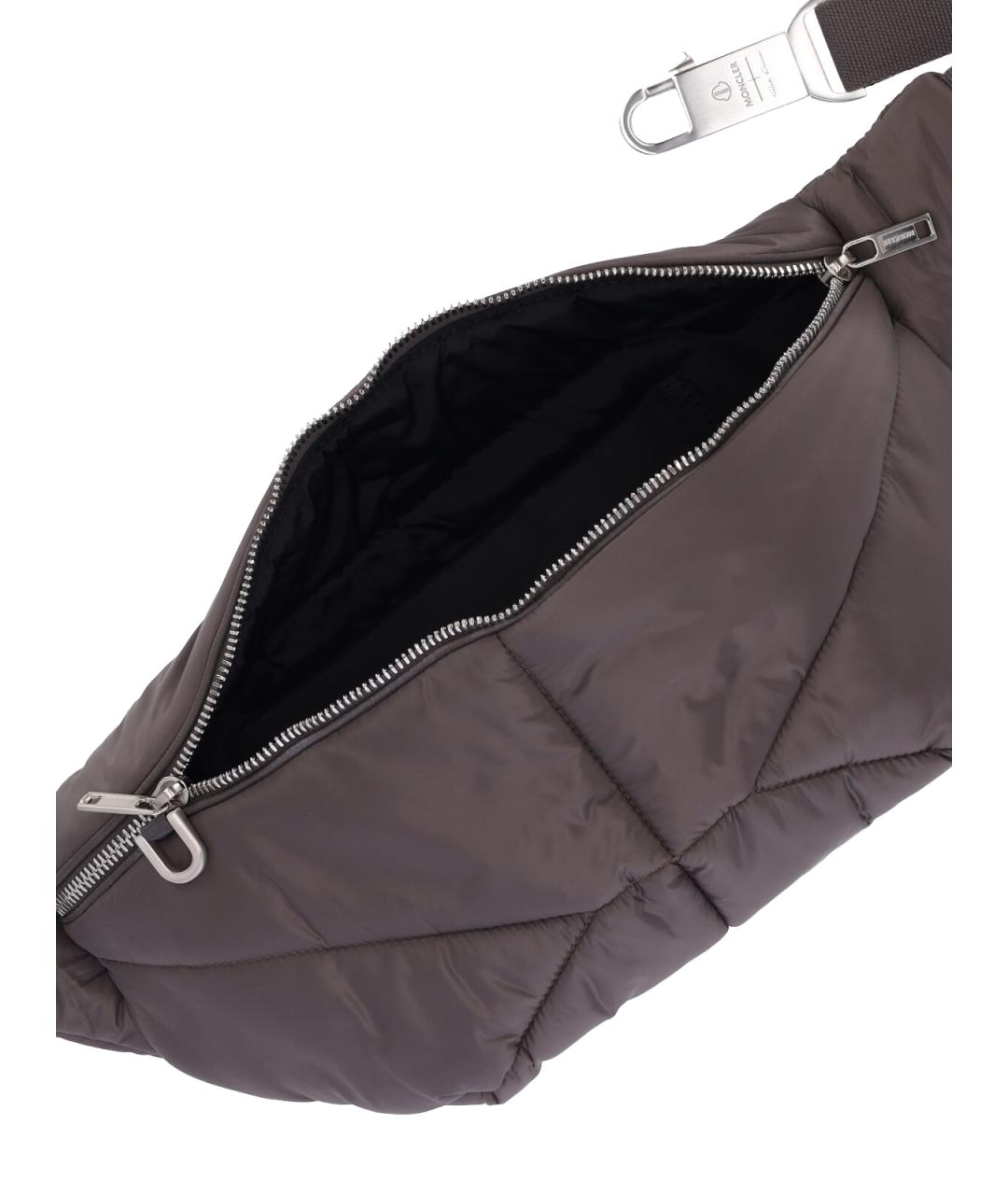 MONCLER Коричневая поясная сумка, фото 5