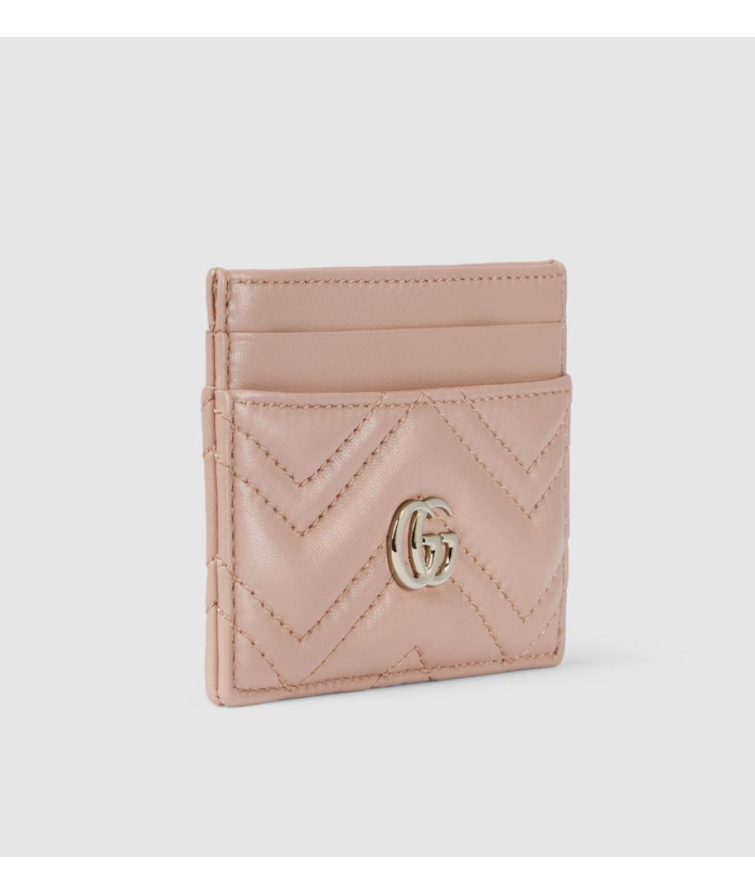 GUCCI Розовый кожаный кардхолдер, фото 3