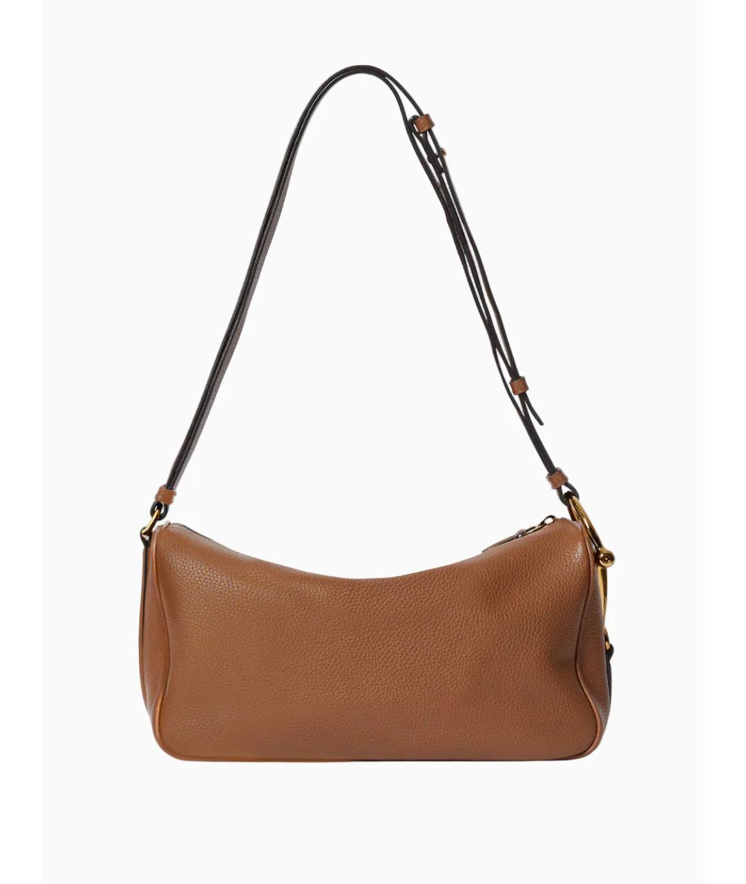 GUCCI Коричневая кожаная сумка через плечо, фото 5