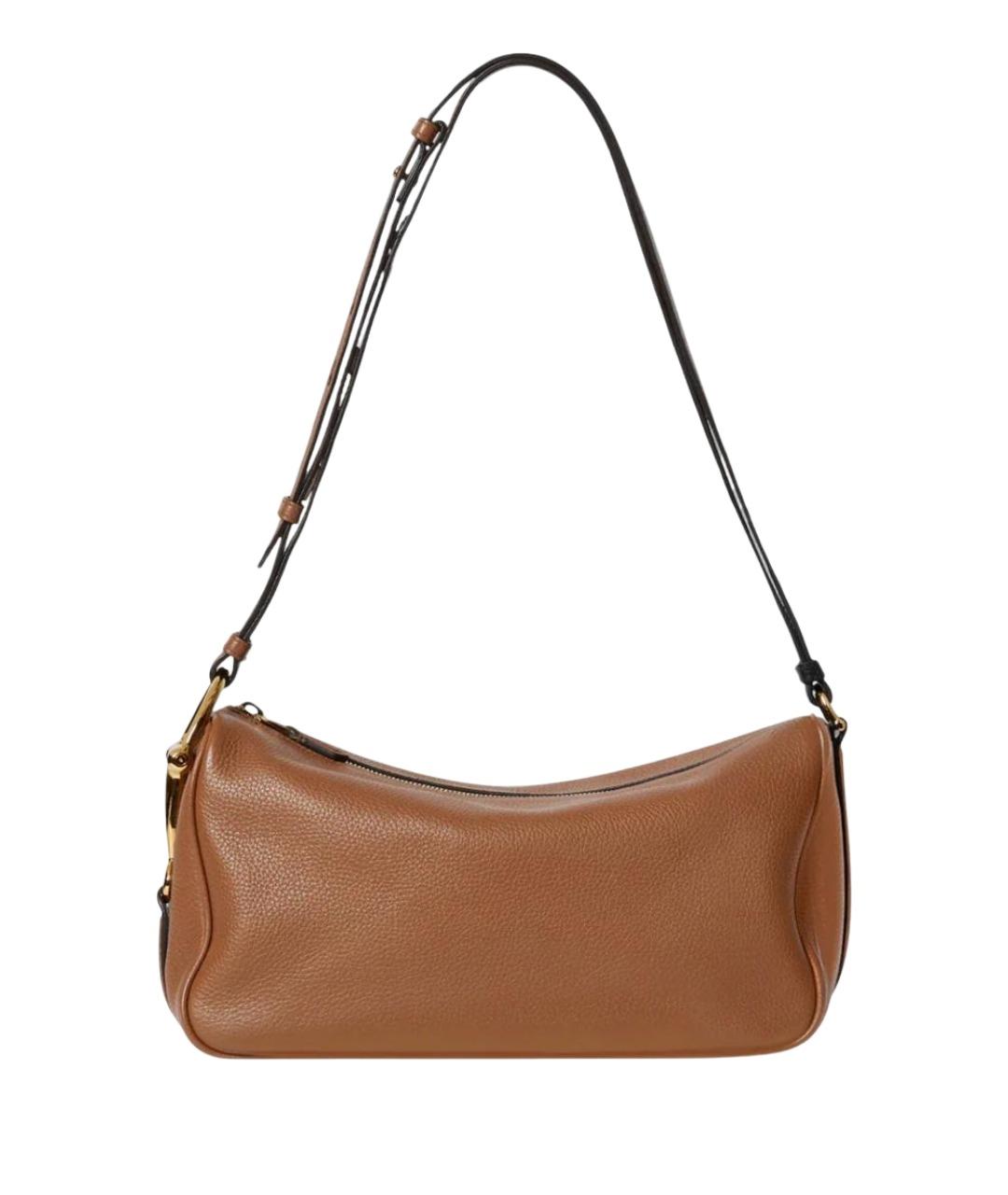 GUCCI Коричневая кожаная сумка через плечо, фото 1