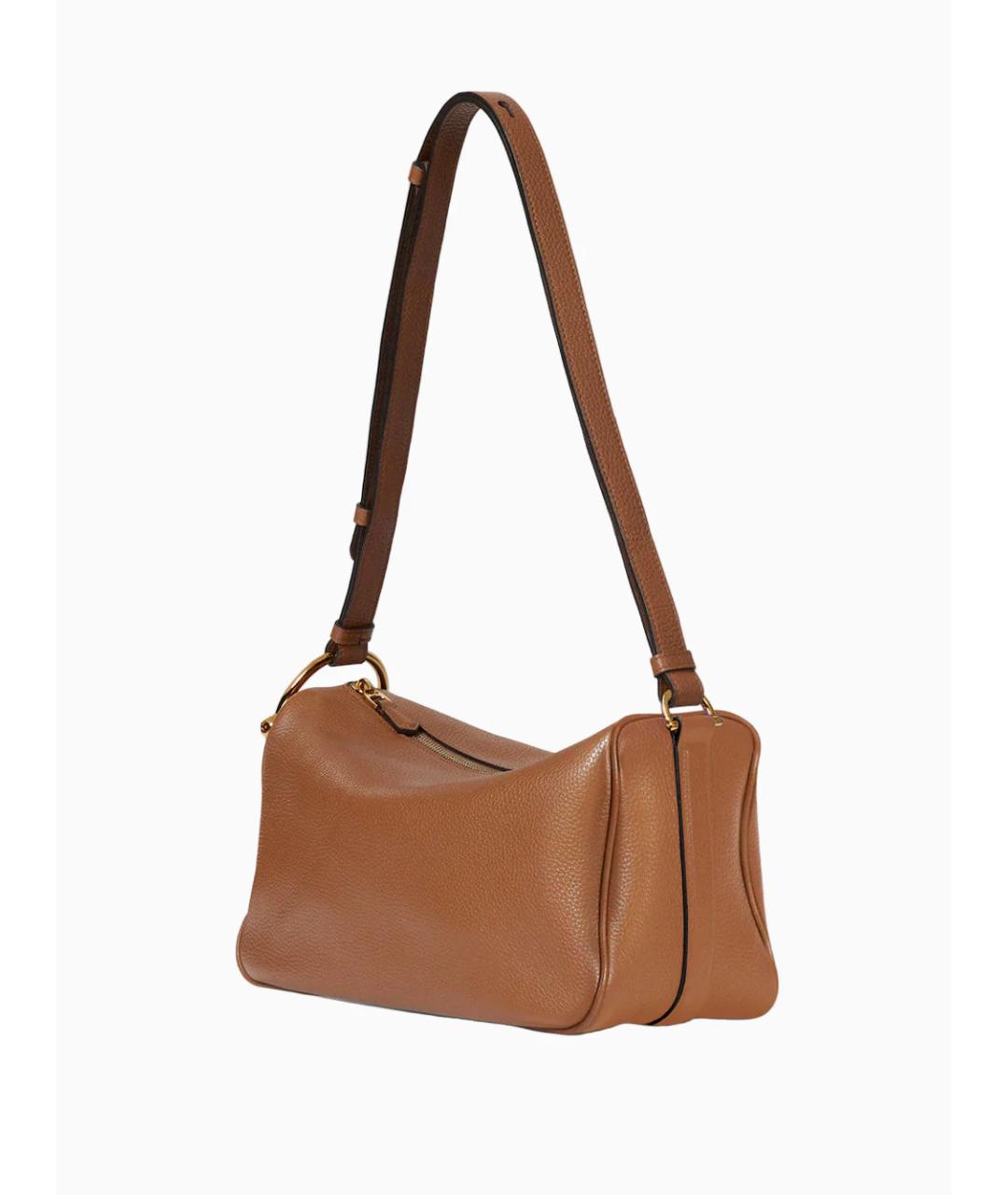 GUCCI Коричневая кожаная сумка через плечо, фото 4