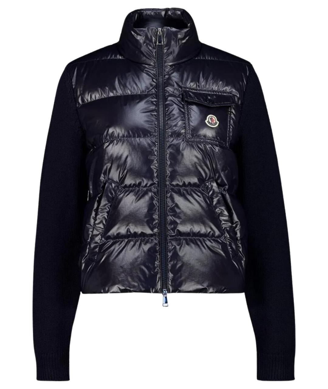 MONCLER Темно-синяя шерстяная куртка, фото 1