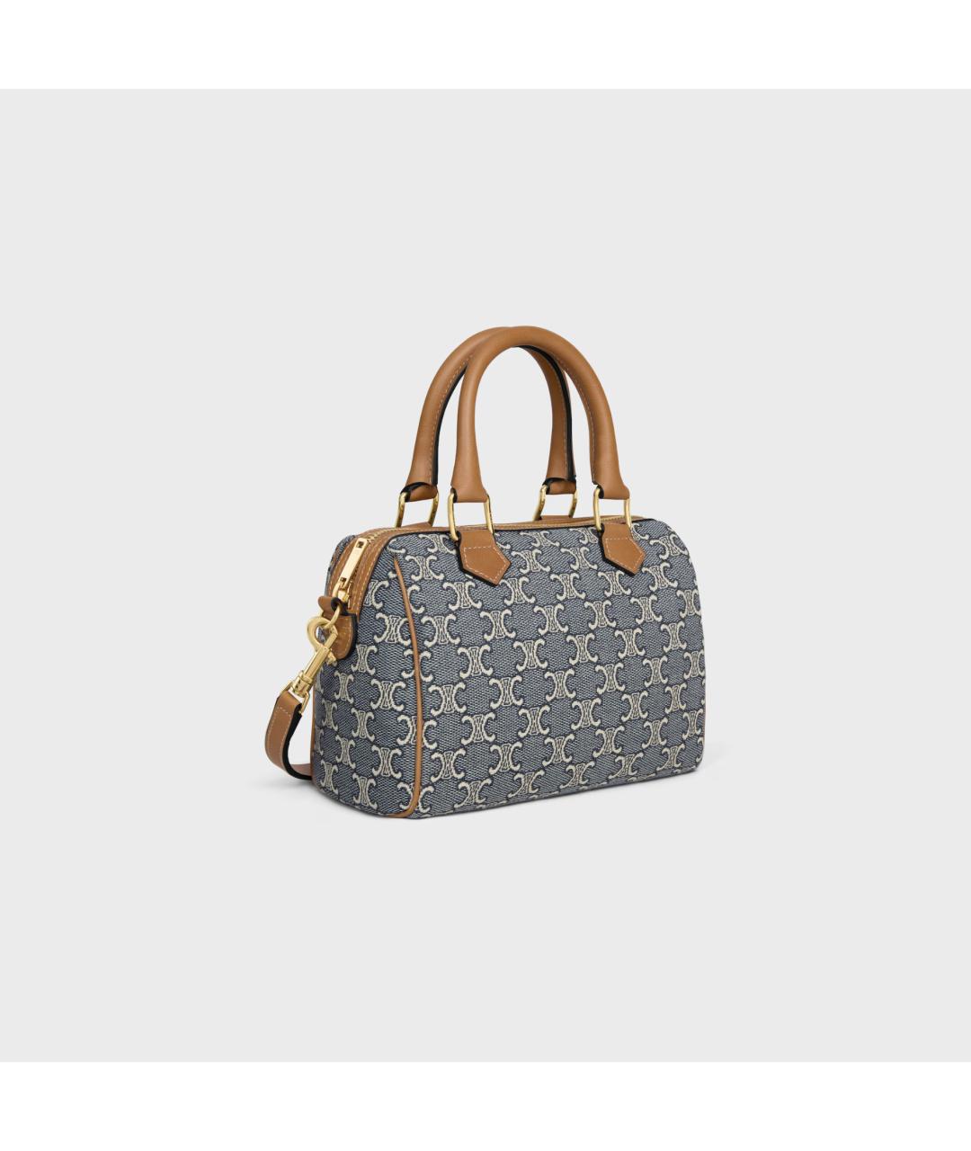 CELINE Голубая тканевая сумка тоут, фото 2