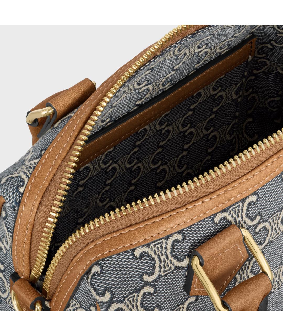 CELINE Голубая тканевая сумка тоут, фото 4