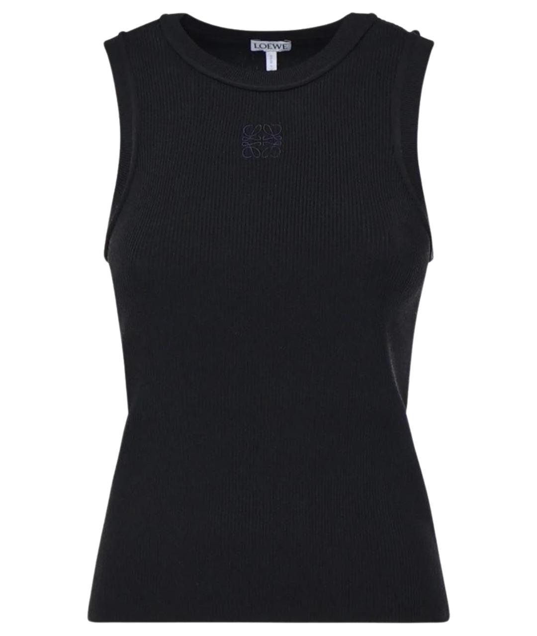 LOEWE Черная хлопковая майка, фото 1