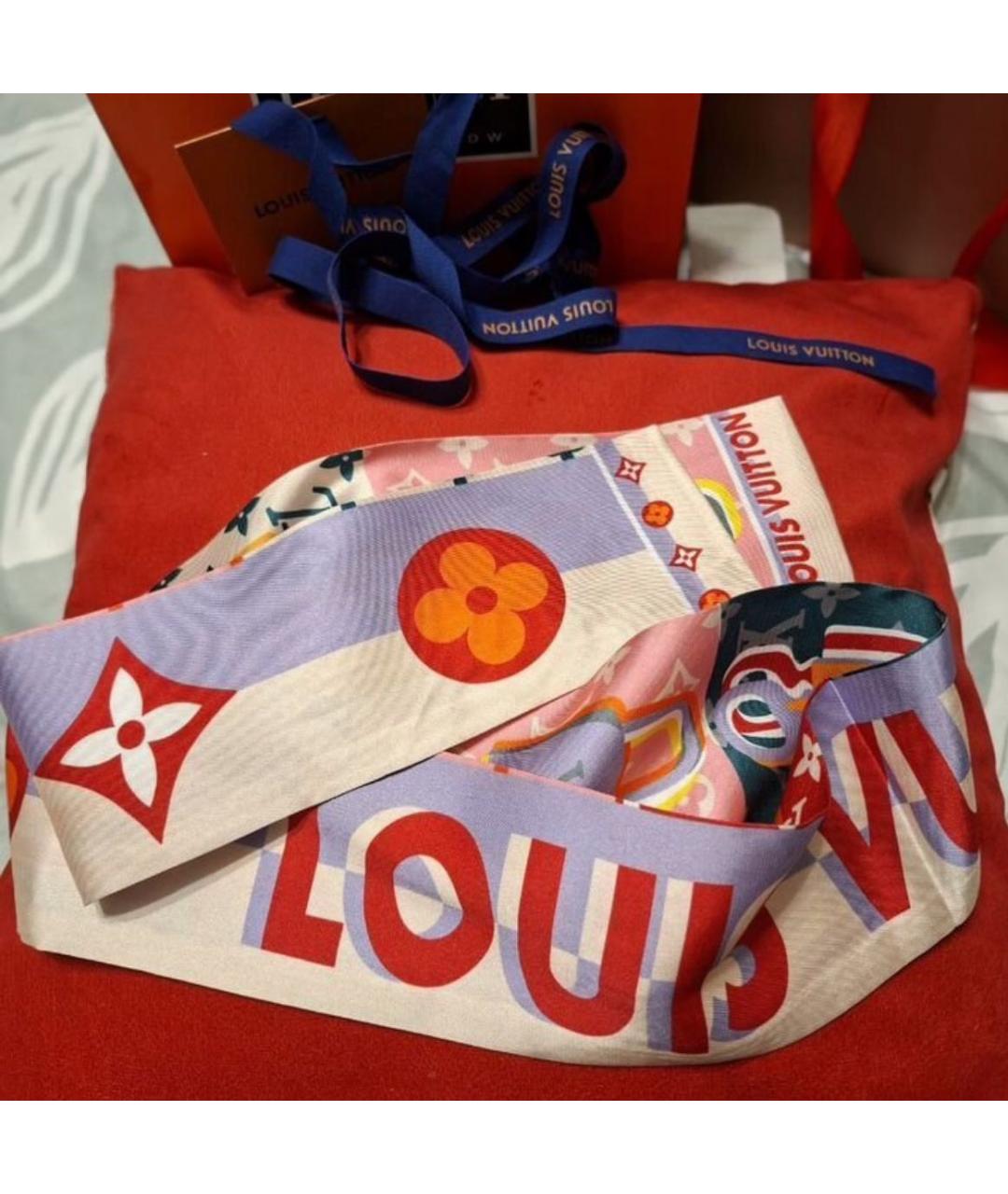 LOUIS VUITTON Мульти шелковый платок, фото 8