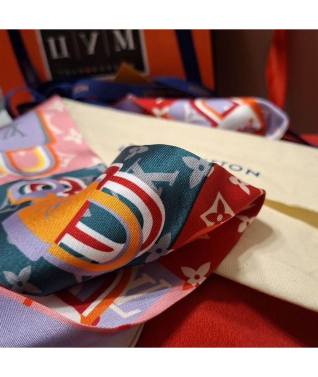 LOUIS VUITTON Мульти шелковый платок, фото 7