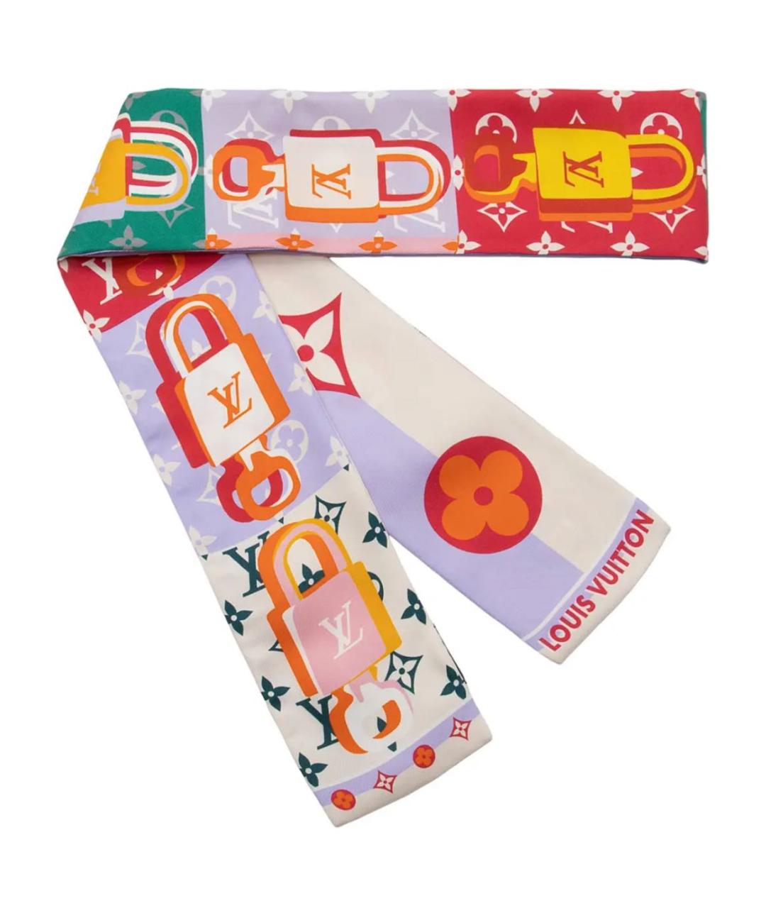 LOUIS VUITTON Мульти шелковый платок, фото 5