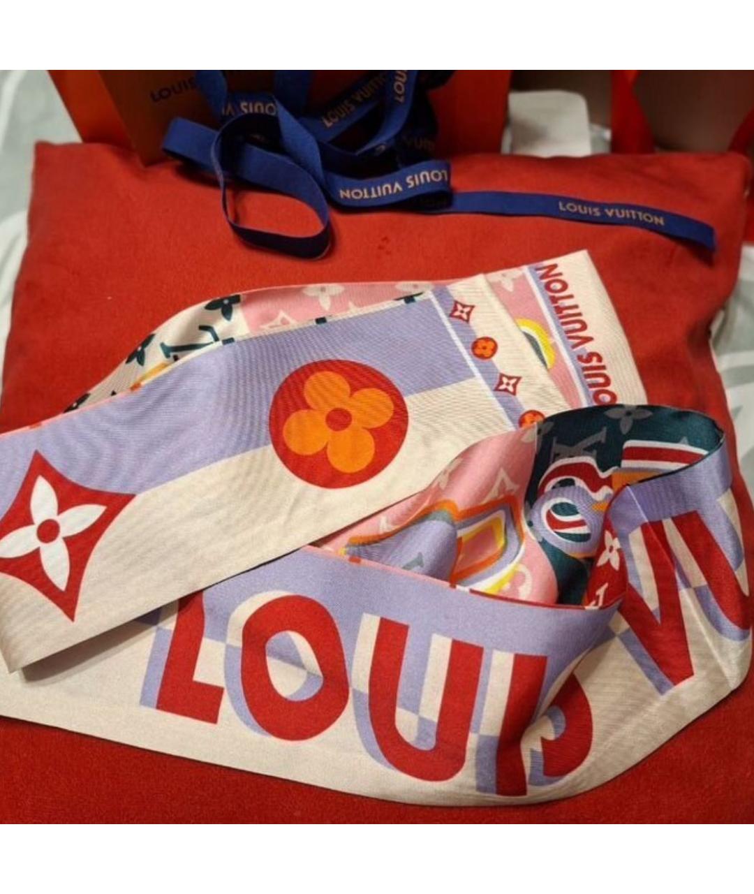 LOUIS VUITTON Мульти шелковый платок, фото 3
