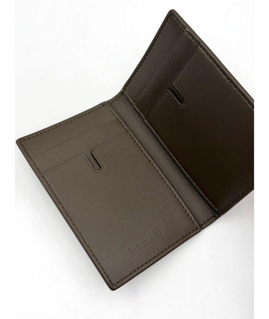 BURBERRY Коричневый кожаный кардхолдер, фото 3