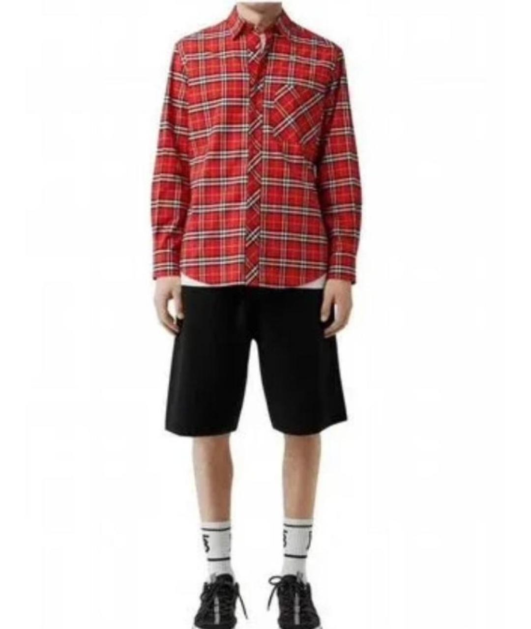 BURBERRY Красная хлопковая рубашка, фото 2