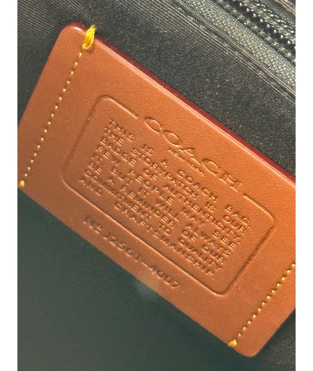 COACH Черная кожаная сумка на плечо, фото 5