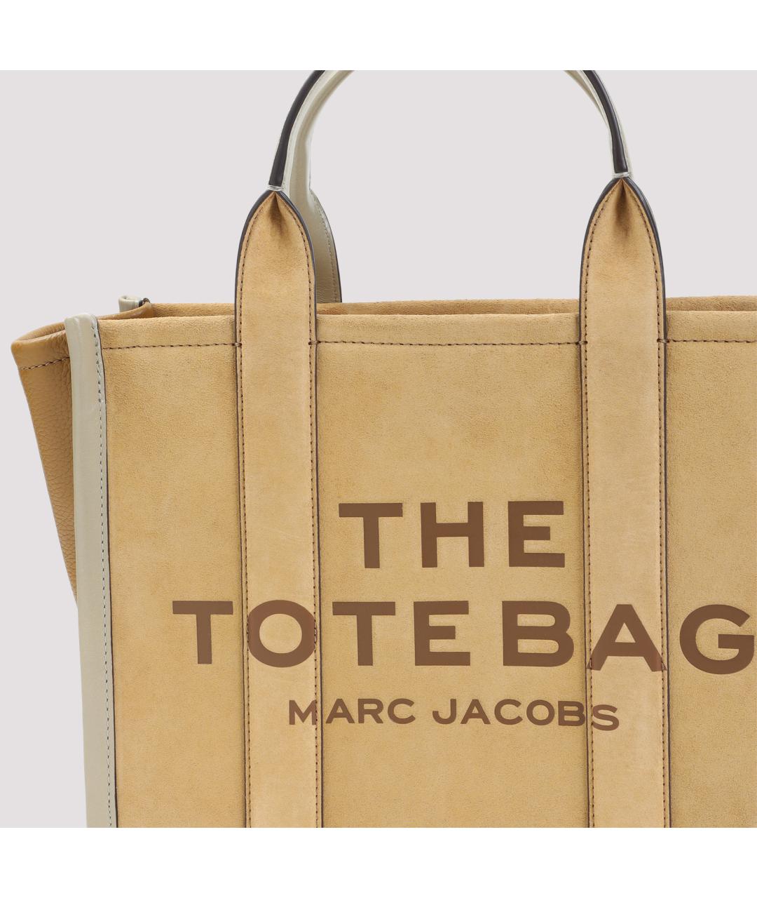 MARC JACOBS Бежевая кожаная сумка тоут, фото 4