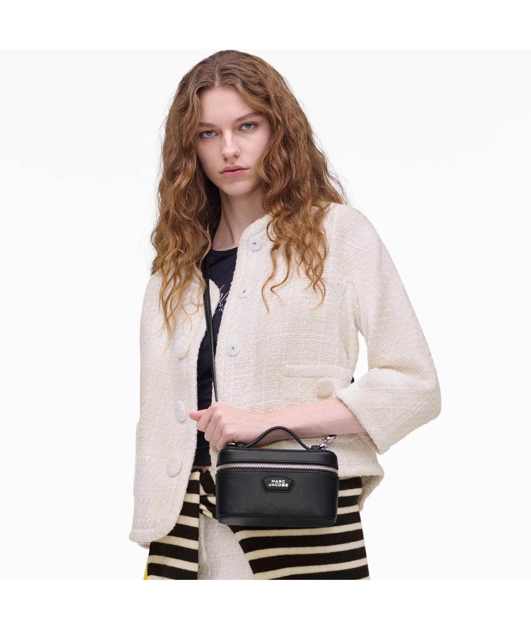 MARC JACOBS Черная кожаная сумка с короткими ручками, фото 7