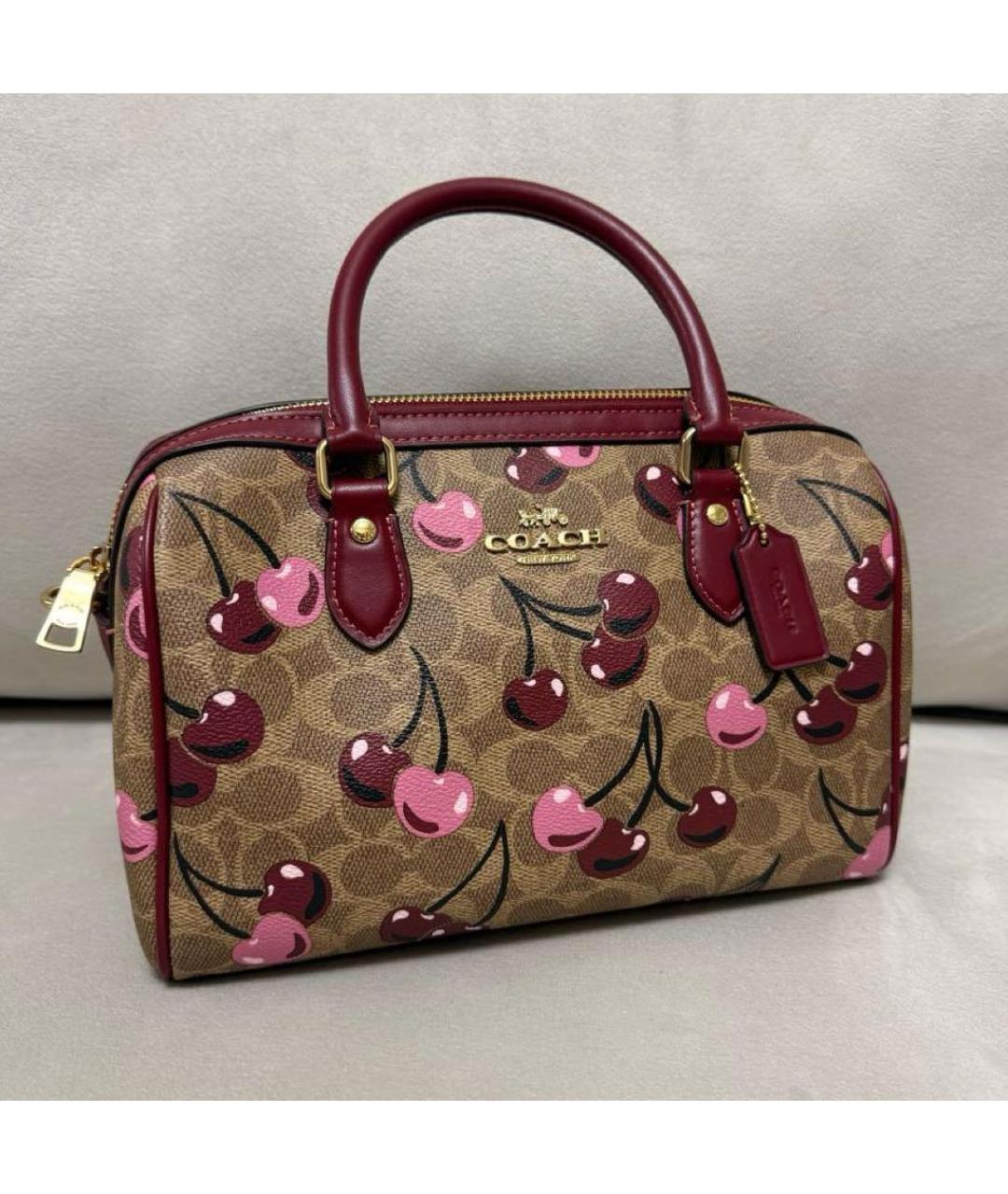 COACH Мульти кожаная сумка с короткими ручками, фото 3