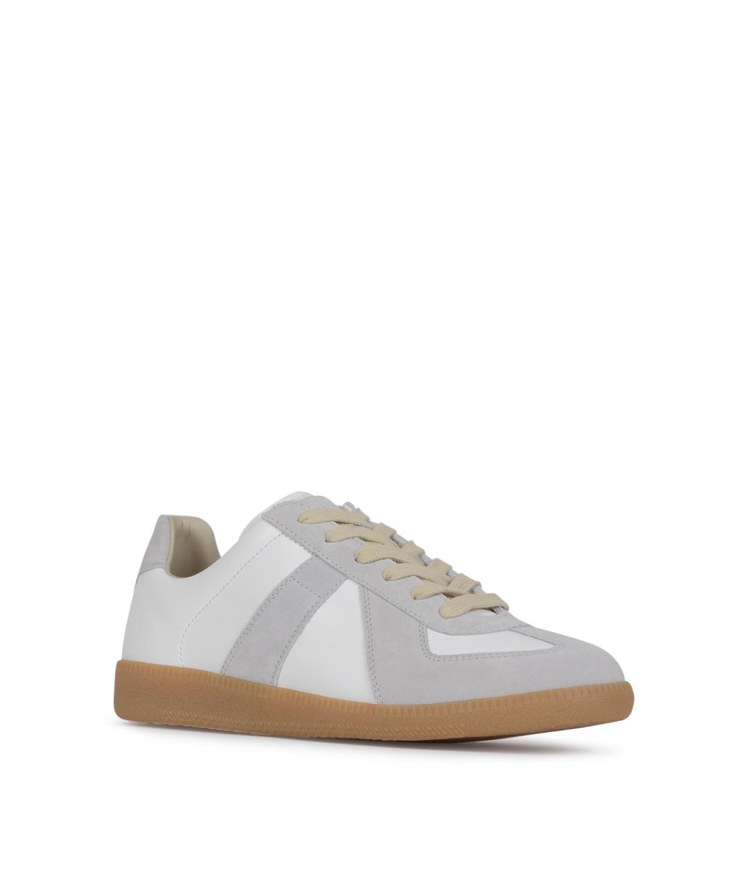 MAISON MARGIELA Белые кожаные кеды, фото 3