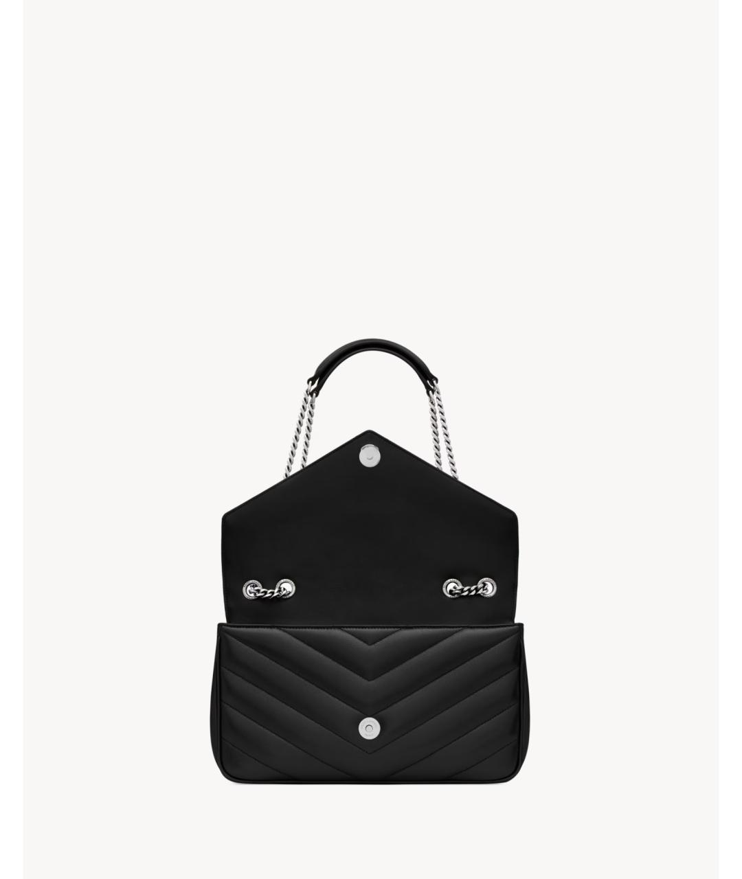 SAINT LAURENT Черная кожаная сумка через плечо, фото 5