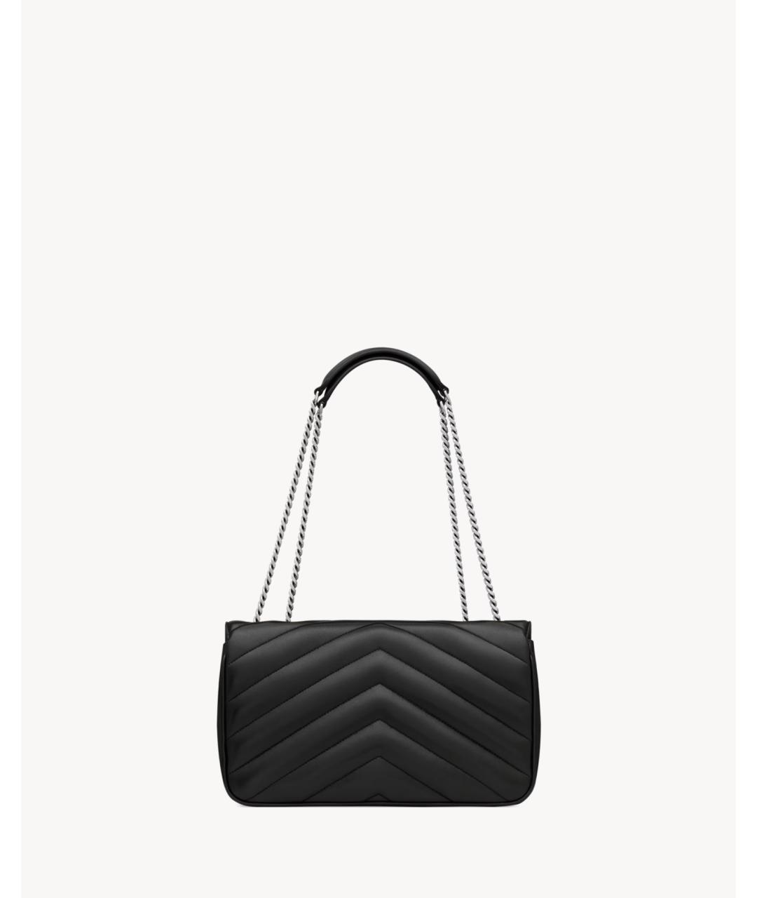 SAINT LAURENT Черная кожаная сумка через плечо, фото 3