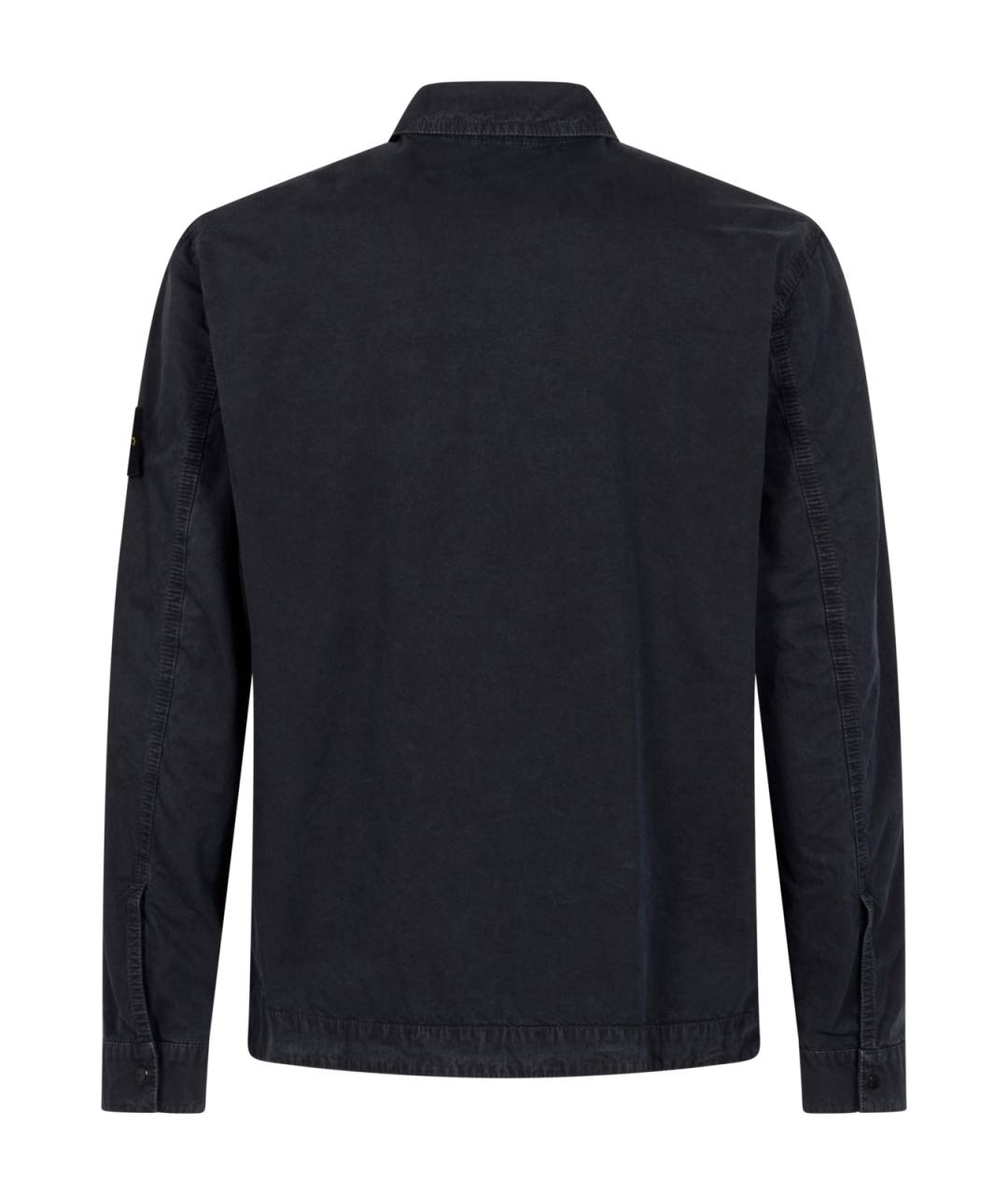 STONE ISLAND Темно-синяя хлопковая куртка, фото 2