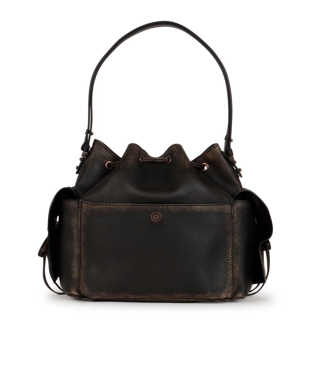 ACNE STUDIOS Коричневая кожаная сумка тоут, фото 3