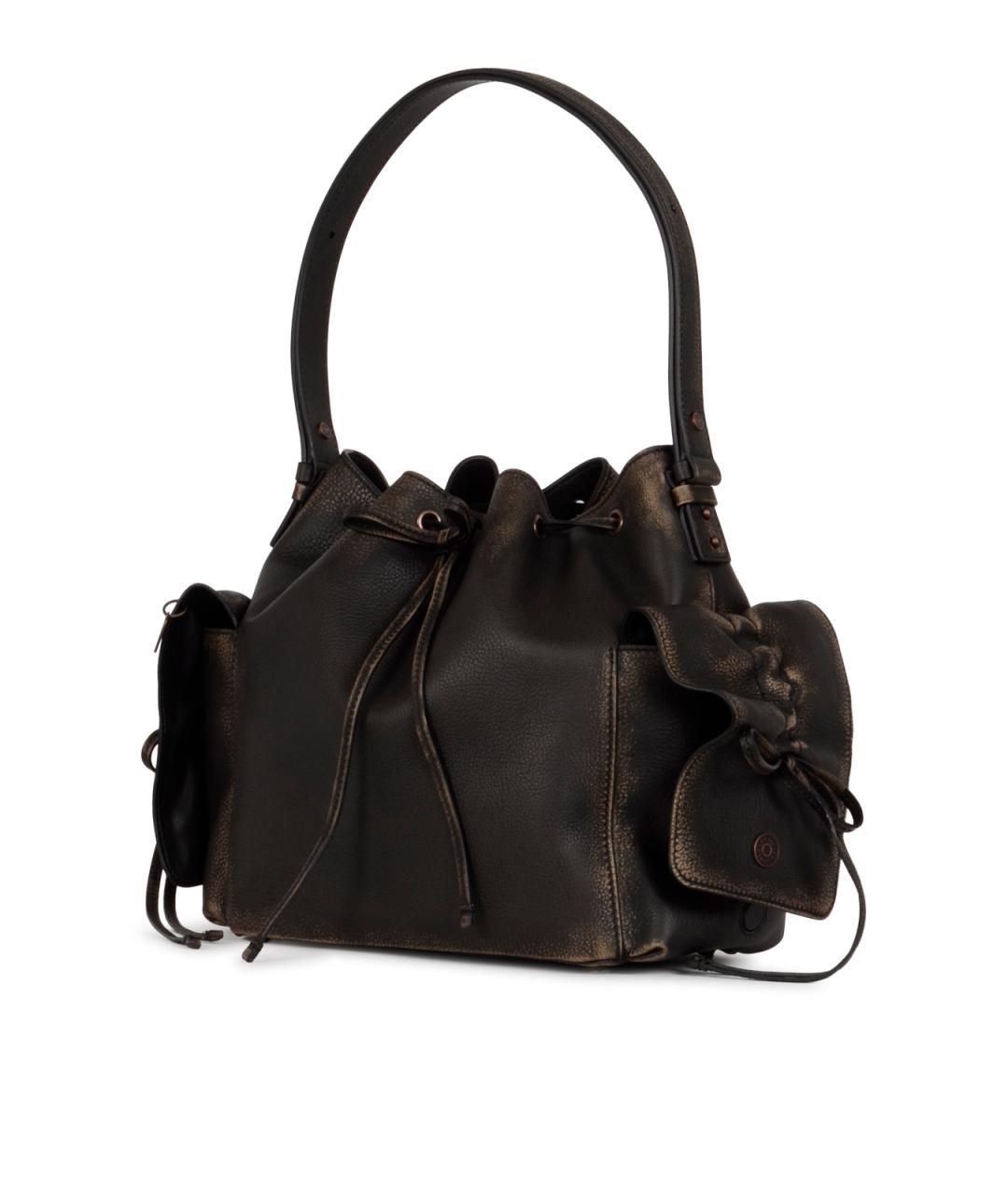 ACNE STUDIOS Коричневая кожаная сумка тоут, фото 2