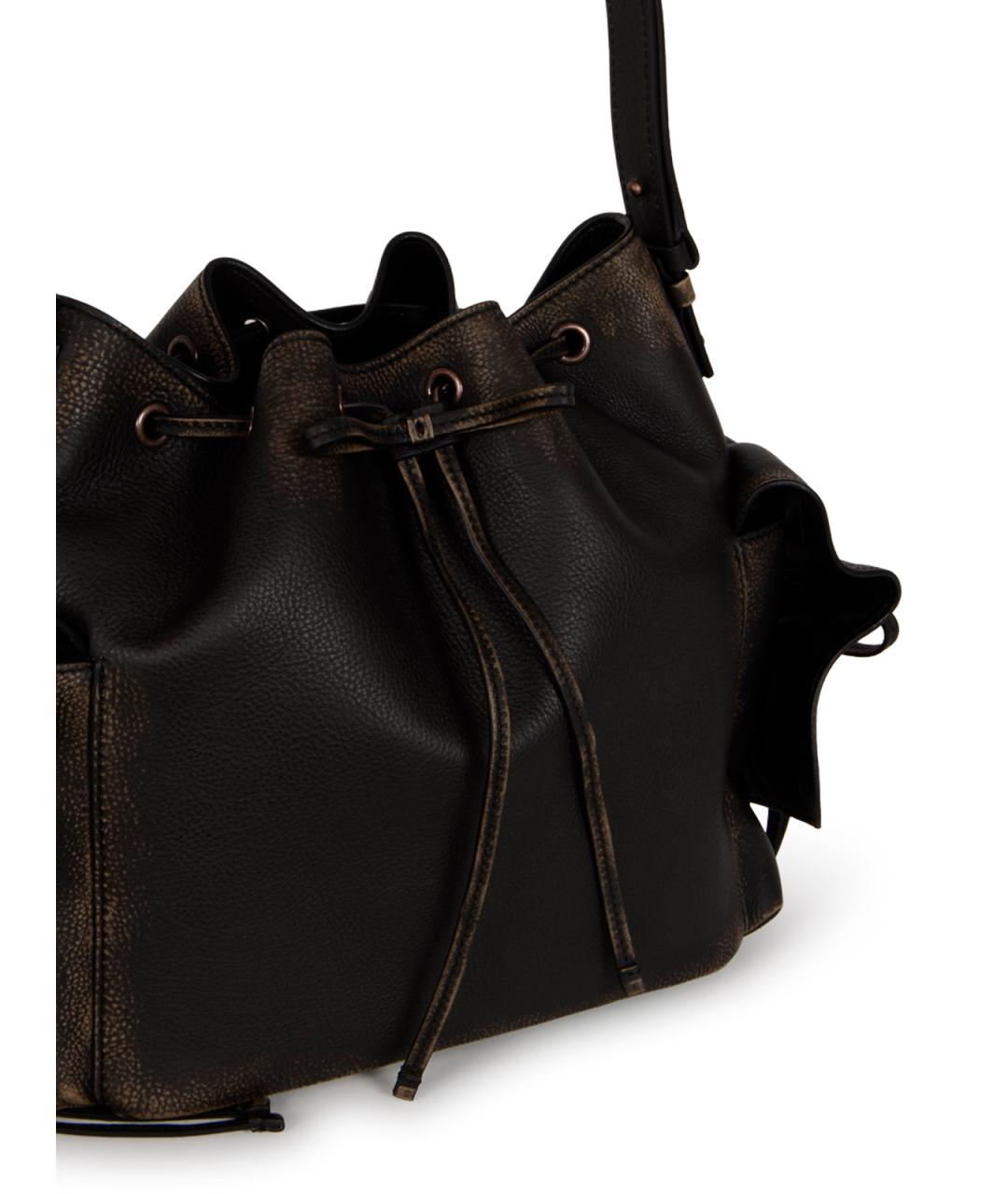 ACNE STUDIOS Коричневая кожаная сумка тоут, фото 4