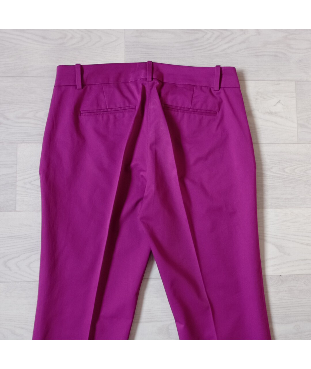 J.CREW Фиолетовые хлопко-эластановые брюки узкие, фото 5