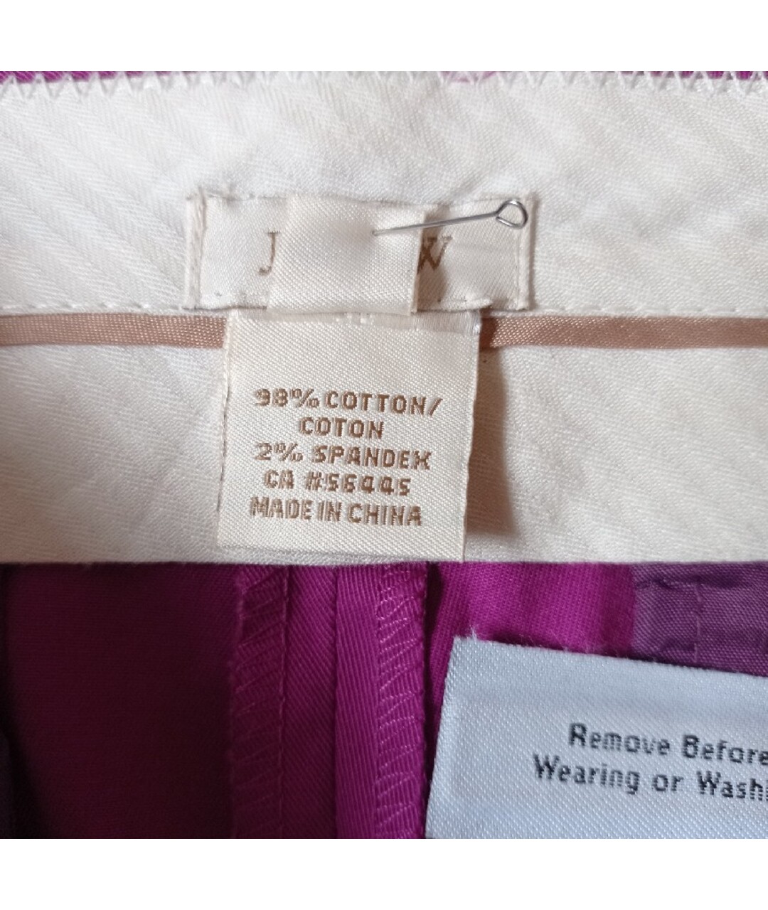 J.CREW Фиолетовые хлопко-эластановые брюки узкие, фото 6