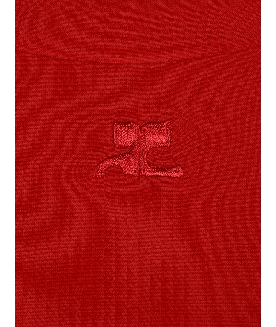 COURREGES Красное полиэстеровое повседневное платье, фото 3