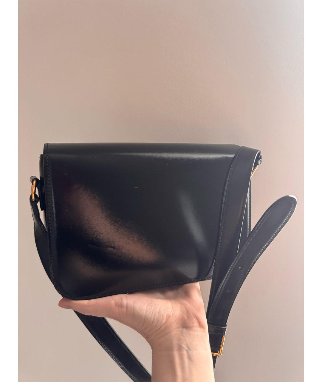 CELINE Черная кожаная сумка через плечо, фото 3