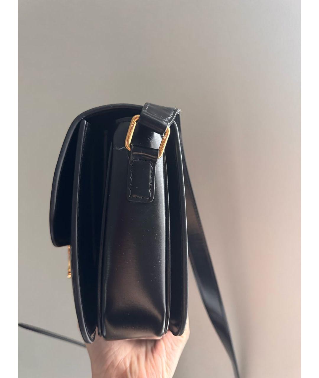 CELINE Черная кожаная сумка через плечо, фото 6