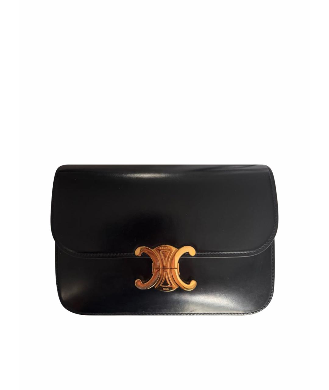 CELINE Черная кожаная сумка через плечо, фото 1