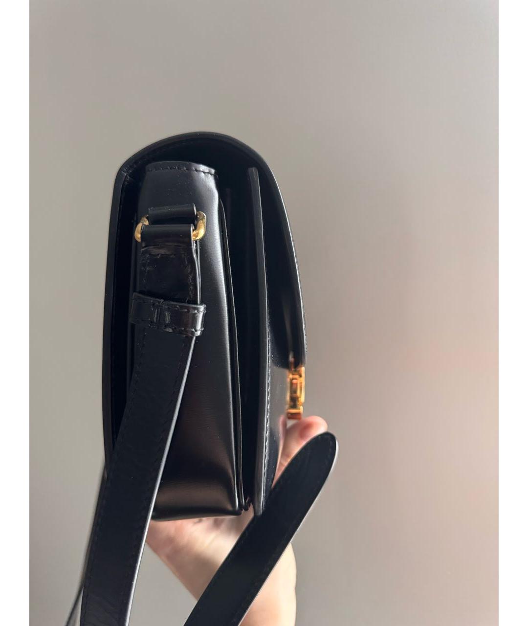 CELINE Черная кожаная сумка через плечо, фото 7