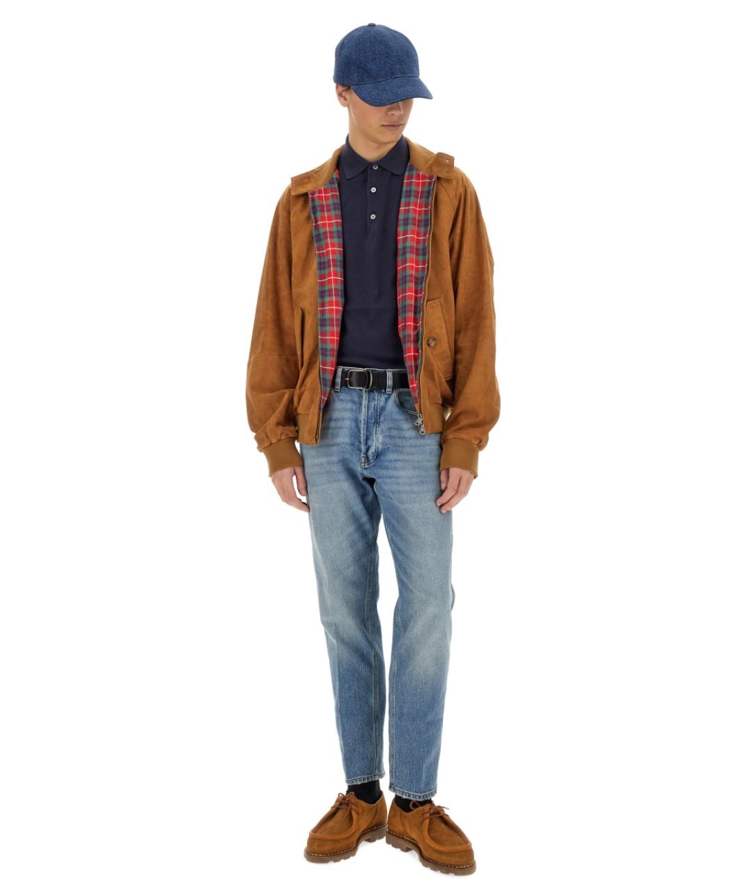 BARACUTA Коричневая кожаная куртка, фото 3