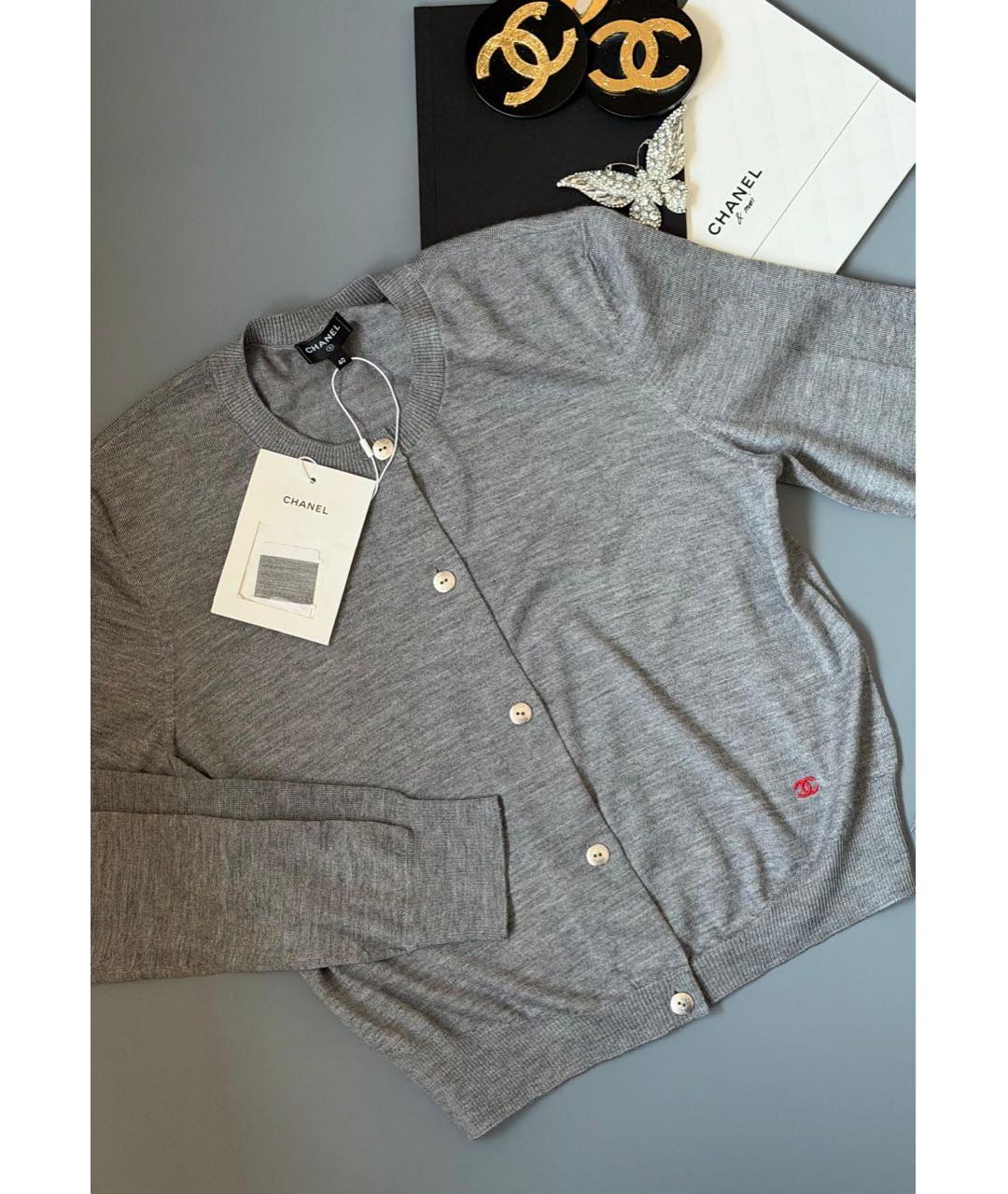 CHANEL Серый кардиган, фото 3