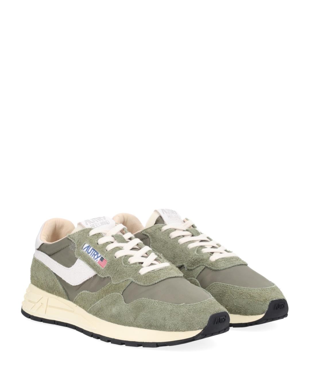 AUTRY Зеленые синтетические низкие кроссовки / кеды, фото 2