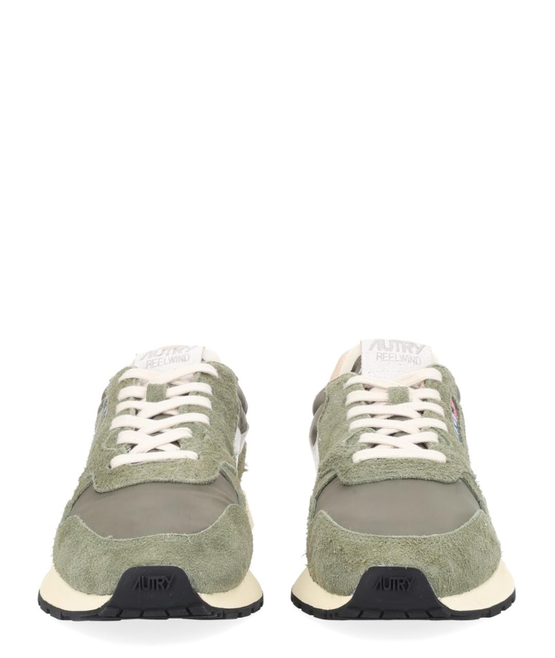 AUTRY Зеленые синтетические низкие кроссовки / кеды, фото 3