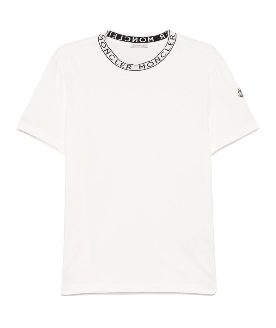 MONCLER Белая хлопковая футболка, фото 1
