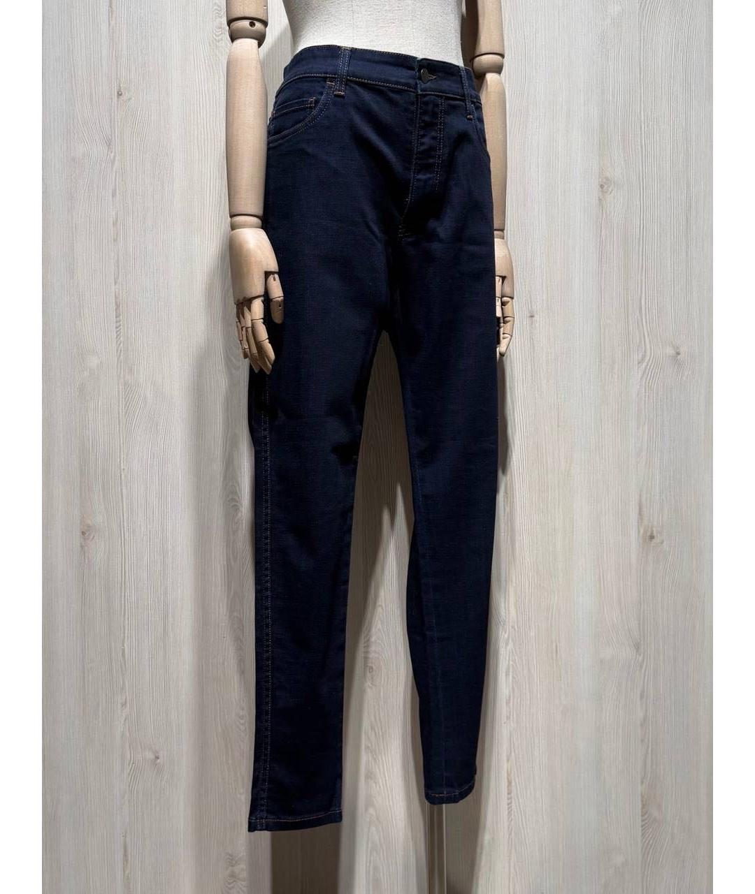 PRADA Темно-синие хлопковые джинсы слим, фото 2