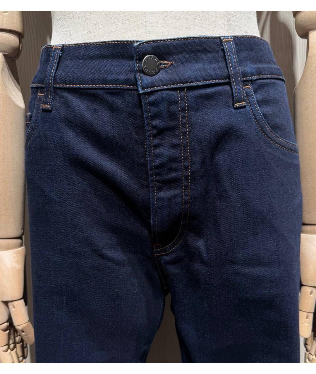 PRADA Темно-синие хлопковые джинсы слим, фото 3