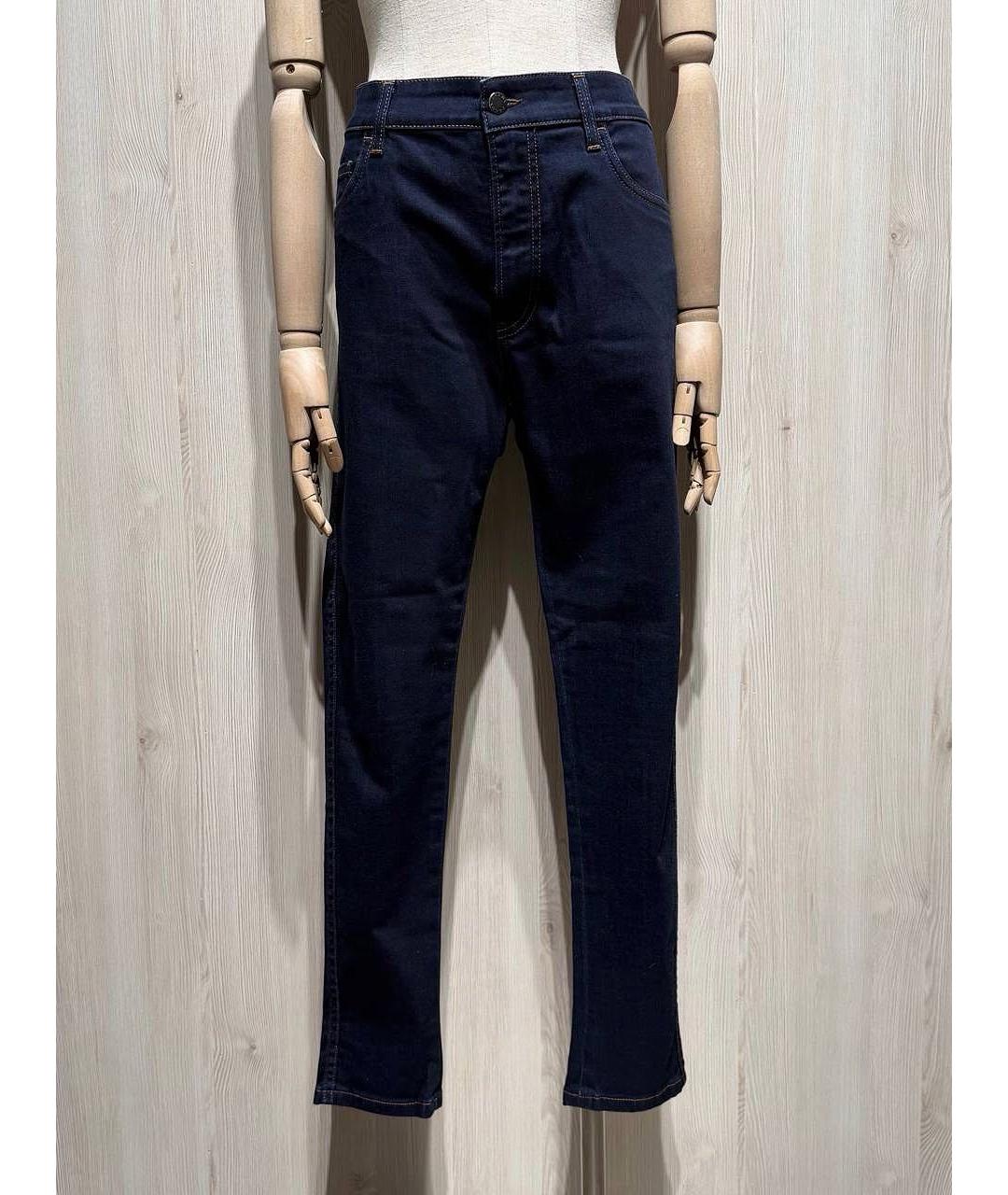 PRADA Темно-синие хлопковые джинсы слим, фото 9