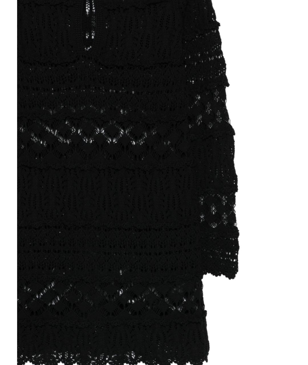 SEMICOUTURE Черное хлопковое повседневное платье, фото 3