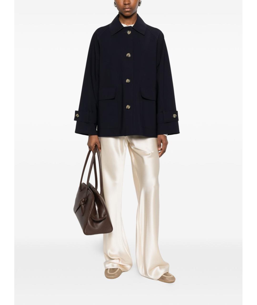 HARRIS WHARF LONDON Темно-синее полиамидовое пальто, фото 2